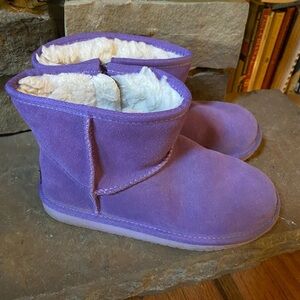 Purple Suede Shearling UGG Boots